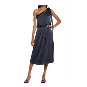 AMY LYNN GEMMA DRESS – NAVY BLUE – ONE SHOULDER – SIZE [INSERT SIZE] 46" LENGTH